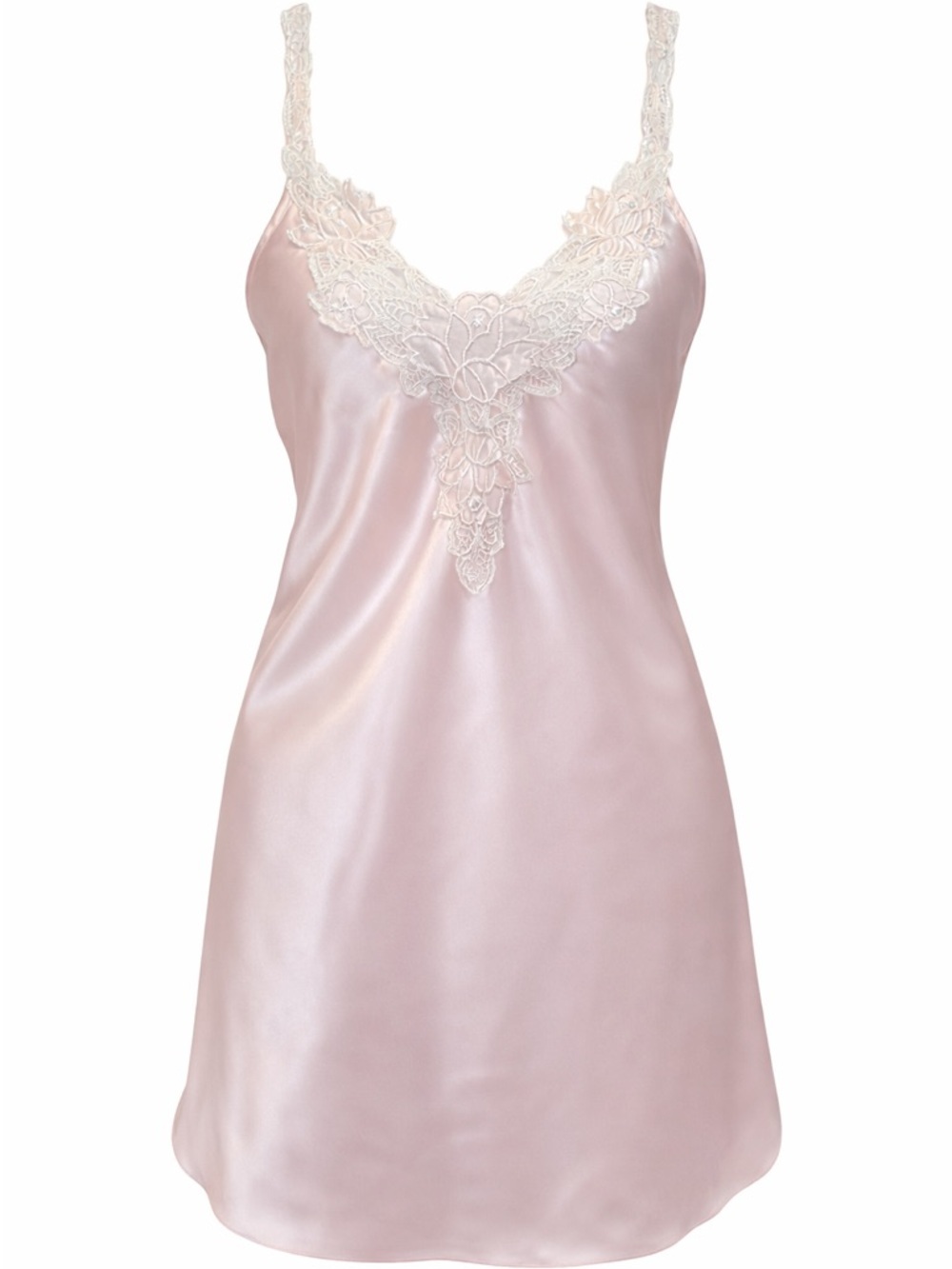 Vintage Pink Slip Dress Dentelle Lace Trim Nightgown M Y2K